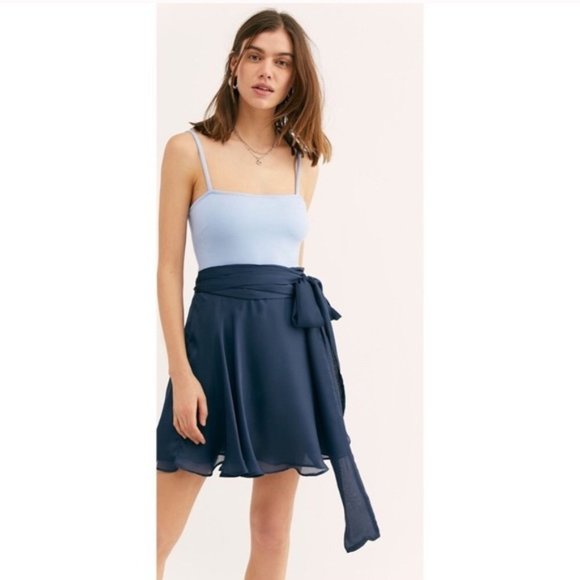 Free People Skater Skirt with Bow - Picture 2 of 3